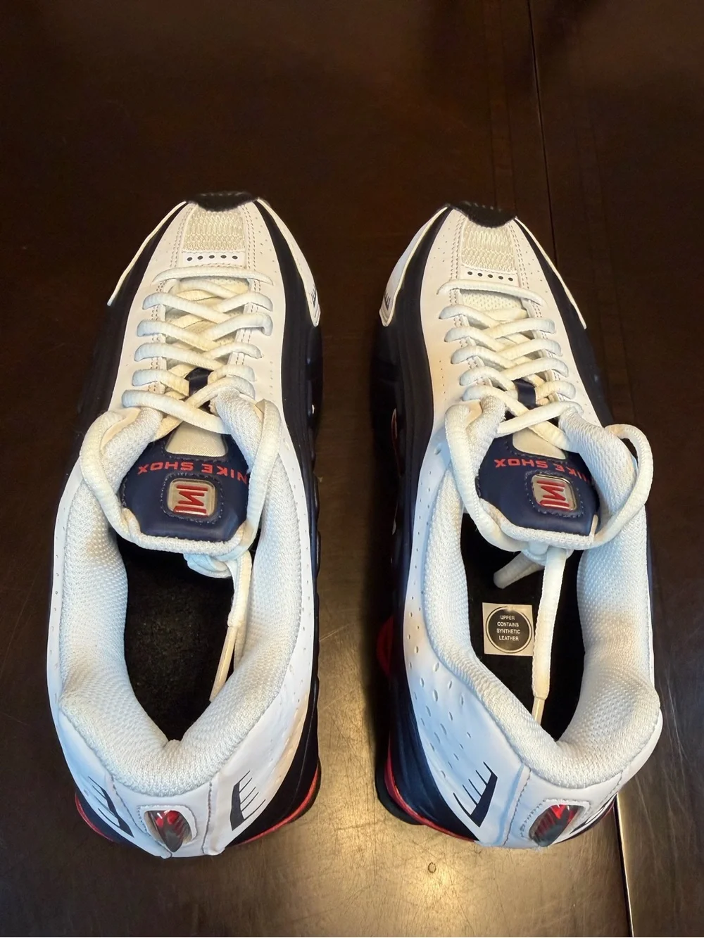 New Nike Shox R4 USA White Blue Sneaker Shoes Size US 6.5Y